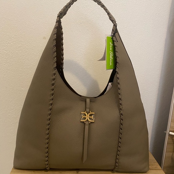 Sam Edelman Handbags - Sam Edelman Taupe Leather Hobo Bag